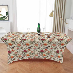 Lofaris Vintage Blossom Flower Robin Bird Stretch Table Cover