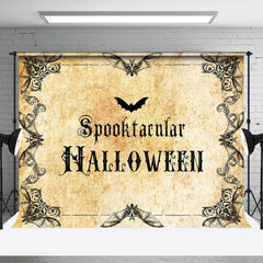 Lofaris Vintage Gothic Bats Spooktacular Halloween Backdrop