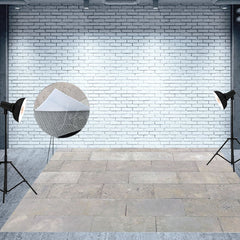 Lofaris Vintage Grey Stones Pattern Fabric Floor Backdrop