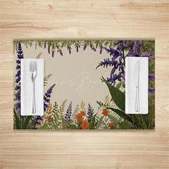 Lofaris Vintage Painted Wildflower Plant Set Of 4 Placemats