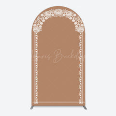 Lofaris Vintage Romantic White Lace Wedding Arch Backdrop