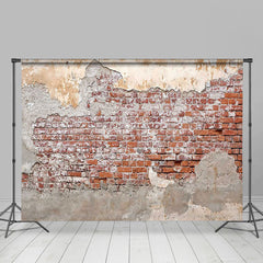 Lofaris Vintage Shabby Grey Red Brick Wall Room Set Backdrop