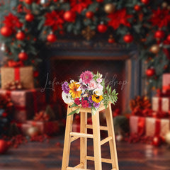 Lofaris Vintage Wall Blurry Candlelight Christmas Backdrop