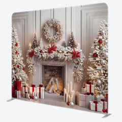 Lofaris Wall Gifts Trees Fireplace Tension Fabric Backdrop