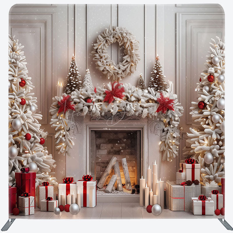 Lofaris Wall Gifts Trees Fireplace Tension Fabric Backdrop