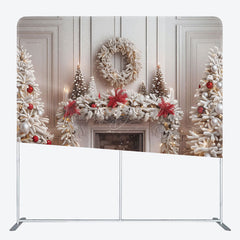 Lofaris Wall Gifts Trees Fireplace Tension Fabric Backdrop