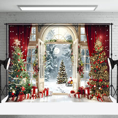 Lofaris Warm Christmas Cottage In The Forest Photo Backdrop