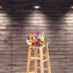 Lofaris Warm Comfortable Wooden Strip Soft Effects Backdrop