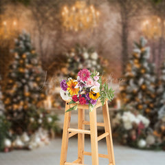 Lofaris Warm Glow Lights Christmas Country Lane Backdrop