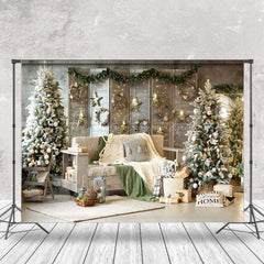 Lofaris Warm Indoor Room Sofa Xmas Trees Christmas Backdrop