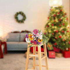 Lofaris Warm Light Christmas Tree Gift Sofa Xmas Backdrop