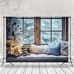 Lofaris Warm Room Sofa Candlelight Merry Christmas Backdrop