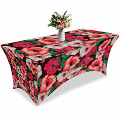 Lofaris Watercolor Blossom Flower Garden Stretch Table Cover