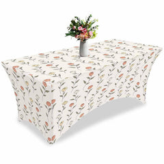 Lofaris Watercolor Blossom Leaves Flower Stretch Table Cover