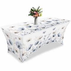 Lofaris Watercolor Blossom Poppy Flower Stretch Table Cover