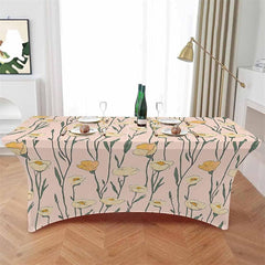 Lofaris Watercolor Garden Flower Art Elegant Stretch Table Cover