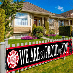 Lofaris We Are So Proud Of You Banner For Fireman Party