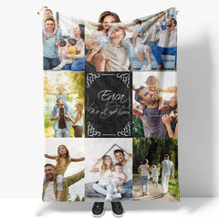 Lofaris We Love You Custom Baby Name Family Photo Blanket