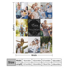 Lofaris We Love You Custom Baby Name Family Photo Blanket