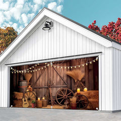 Lofaris Western Cowboy Style Wood Barn Garage Door Banner