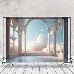 Lofaris White Cloud Sky Arch Balcony Architecture Backdrop