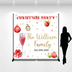 Lofaris White Custom Name Est Merry Christmas Party Backdrop