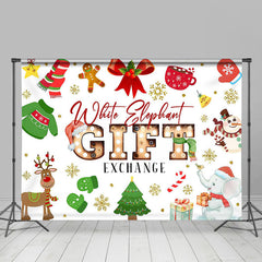 Lofaris White Elephant Gift Exchange Christmas Vibe Backdrop