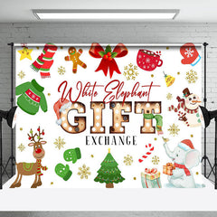 Lofaris White Elephant Gift Exchange Christmas Vibe Backdrop