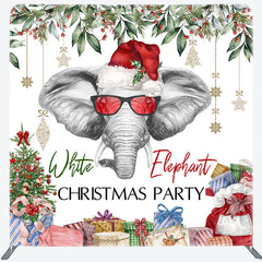 Lofaris White Elephant Gifts Xmas Tension Fabric Backdrop