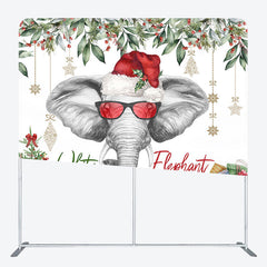 Lofaris White Elephant Gifts Xmas Tension Fabric Backdrop