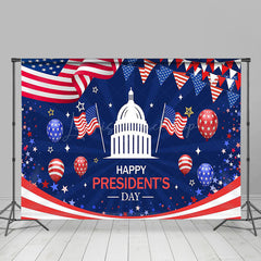 Lofaris White House Festive Usa Flag Presidents Day Backdrop