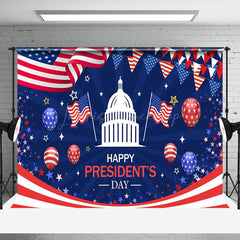 Lofaris White House Festive Usa Flag Presidents Day Backdrop