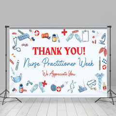 Lofaris White Nurse Practitioner Week Thank You Backdrop