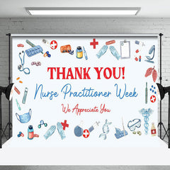 Lofaris White Nurse Practitioner Week Thank You Backdrop