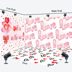 Lofaris White Pink Love Valentines Day Room Set Backdrop