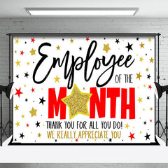 Lofaris White Stars Employee of The Month Thank You Backdrop