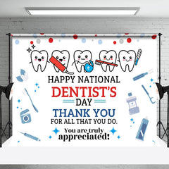 Lofaris White Teeth National Dentists Thank You Backdrop