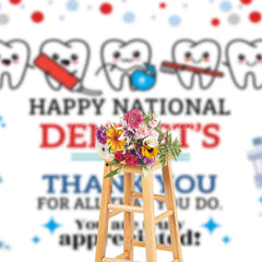 Lofaris White Teeth National Dentists Thank You Backdrop