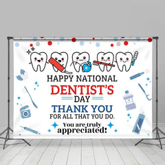 Lofaris White Teeth National Dentists Thank You Backdrop