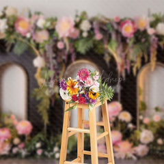 Lofaris White Wall Arch Floral Greenery Wedding Backdrop