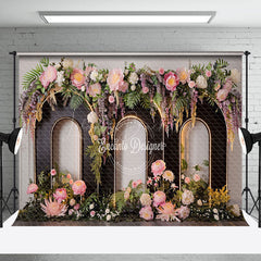 Lofaris White Wall Arch Floral Greenery Wedding Backdrop