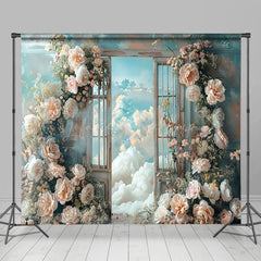 Lofaris White Window Geenery Scene Wedding Room Set Backdrop