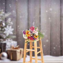 Lofaris White Winter Sweet Vibe Christmas Holiday Backdrop