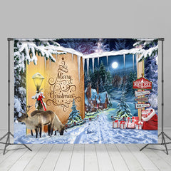 Lofaris Wild Field Signpost Story Book Christmas Backdrop