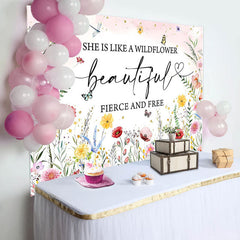 Lofaris Wildflower Beautiful Fierce Free Birthday Backdrop