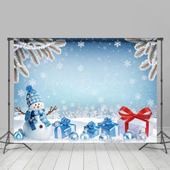 Lofaris Winter Fantasy Ice World Snowman Christmas Backdrop