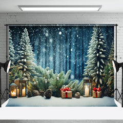 Lofaris Winter Forest Scene Festive Decorations Backdrop