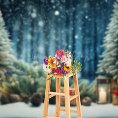 Lofaris Winter Forest Scene Festive Decorations Backdrop