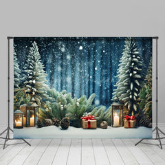 Lofaris Winter Forest Scene Festive Decorations Backdrop