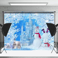 Lofaris Winter Frozen World Snowman Merry Christmas Backdrop